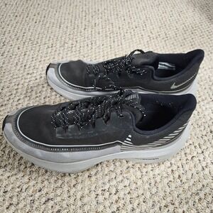 Nike Zoom WinFlo 6 Shield Reflect Silver Running Sneakers Shoes Black Men 11.5